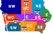 Map used with permission of the State of Iowa